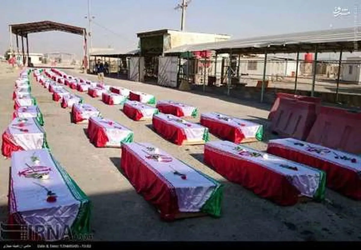 عکس/ بازگشت 76 شهید تازه تفحص شده از مرز شلمچه
