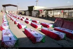 عکس/ بازگشت 76 شهید تازه تفحص شده از مرز شلمچه