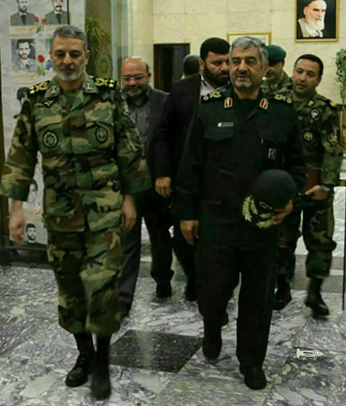 فرماندهان سپاه و ارتش در محل وقوع زلزله/عکس