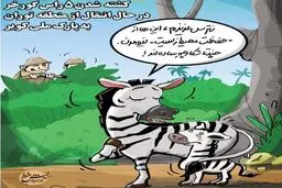 کشته شدن ۵ راس گورخر / کاریکاتور