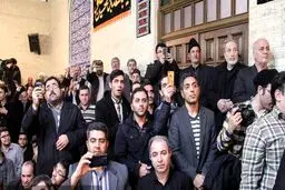 رسول خطیبی در مجلس ختم مادر احمدی‌نژاد/عکس