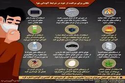 اینفوگرافیک / نکاتی برای مراقبت از خود در شرایط آلودگی هوا