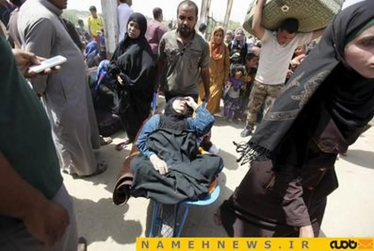 ‫فرار مردم شهر الرمادی عراق از دست داعش به سمت بغداد/ تصاویر‬‎