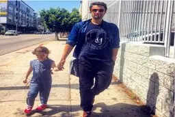 قدم زدن بنیامین و بارانا در خیابان‌های آمریکا/عکس