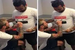 امضای پرچم سوریه توسط لیونل مسی!/عکس