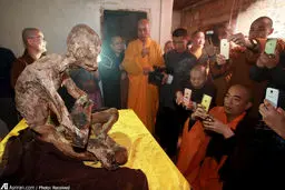 مومیایی یک راهب چینی/عکس