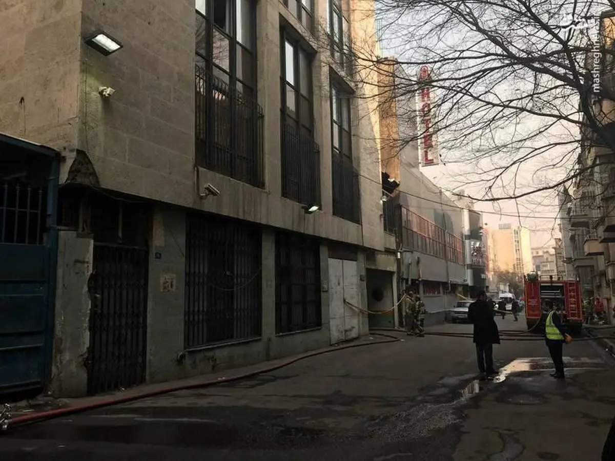 وضعیت ساختمان برق حرارتی وزارت نیرو بعد از پایان عملیات اطفای حریق/عکس