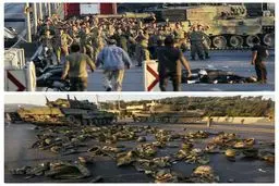 لحظه‌ای که سربازان ارتش خود را تسلیم کردند/عکس