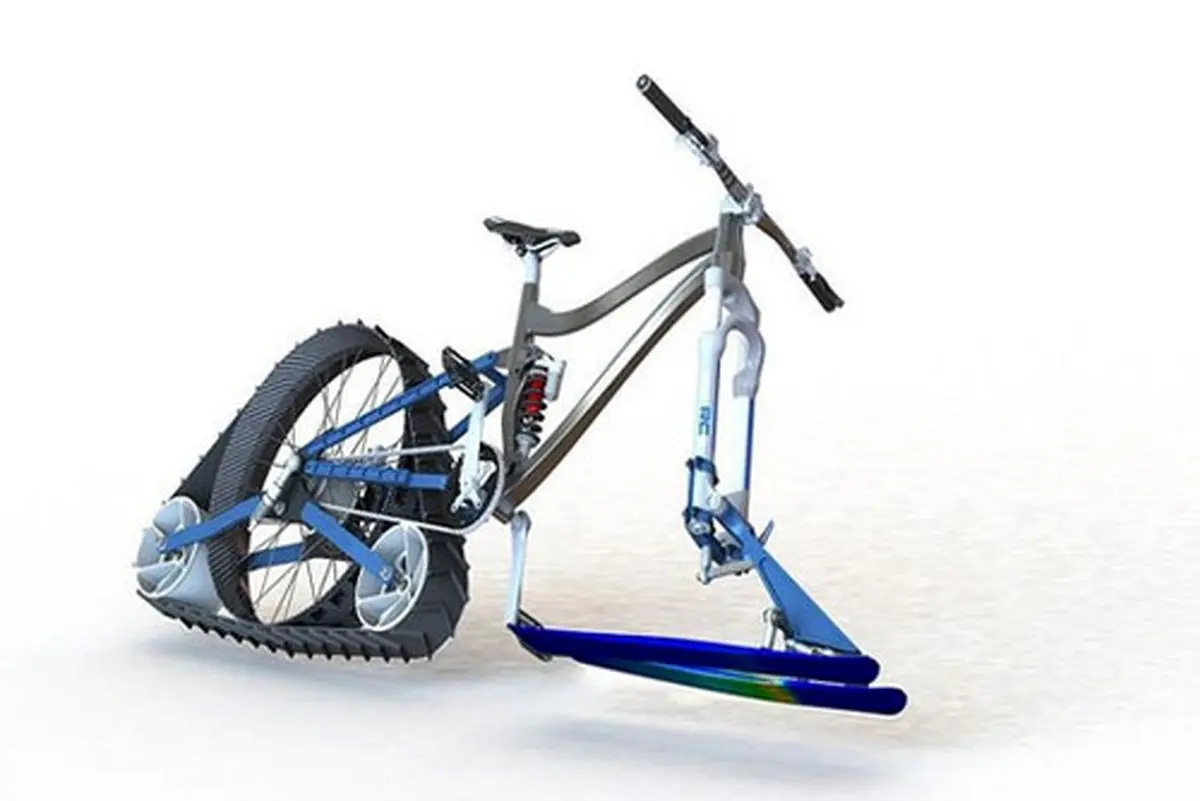 دوچرخه‌ ای ویژه برای روزهای برفی (+عکس)