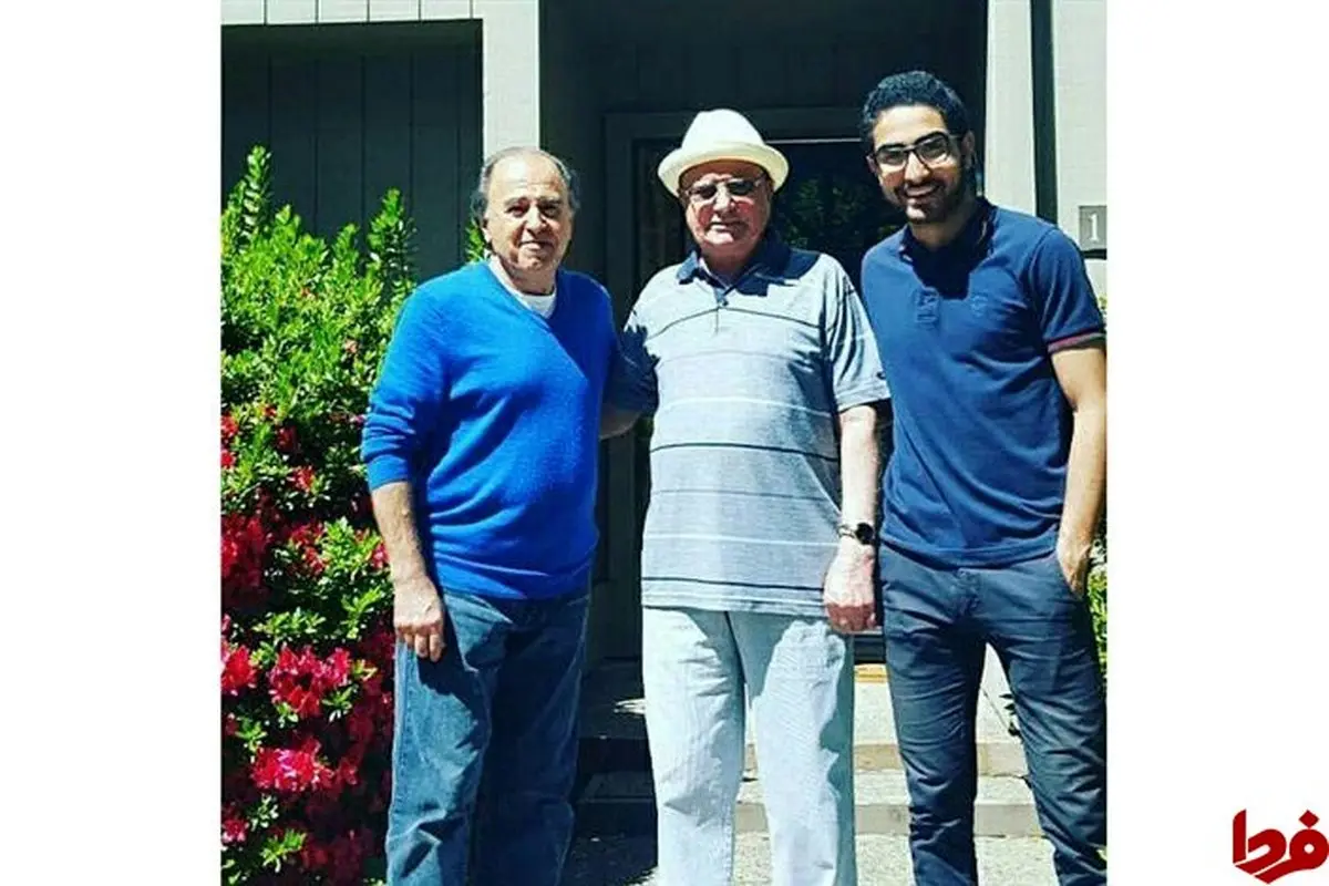 استاد شجریان پسر و برادرش در یک قاب/ عکس