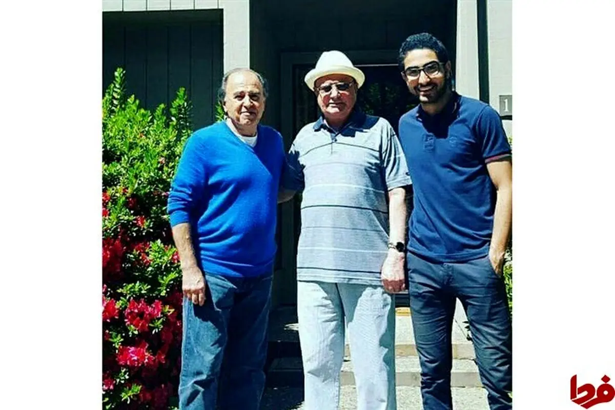 استاد شجریان پسر و برادرش در یک قاب/ عکس