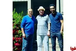 استاد شجریان پسر و برادرش در یک قاب/ عکس
