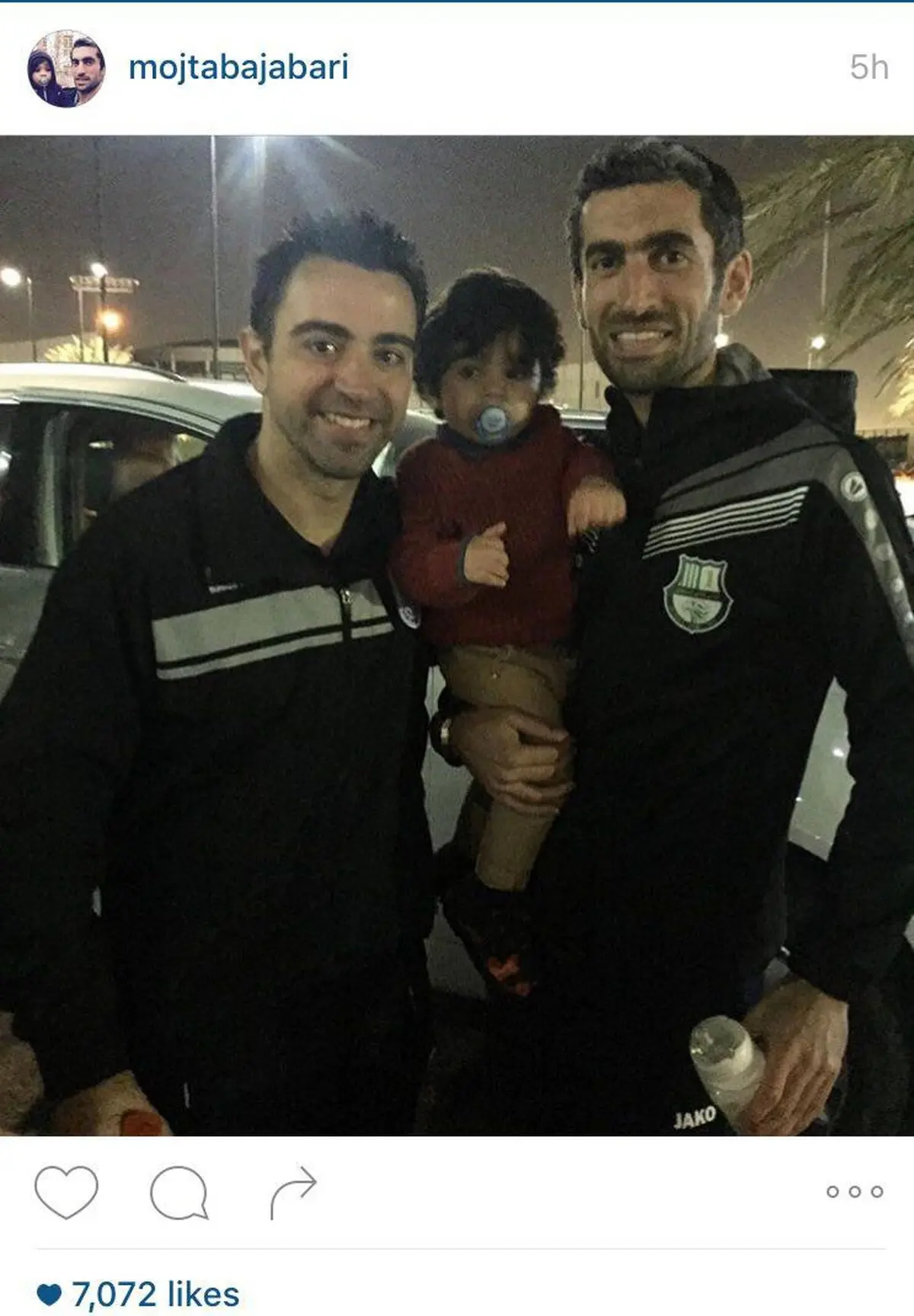 زیدان آسیا در کنار ژاوی/ عکس