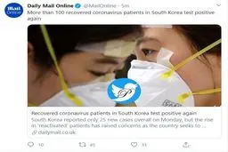 بازگشت کرونا به کره! + توئیتر