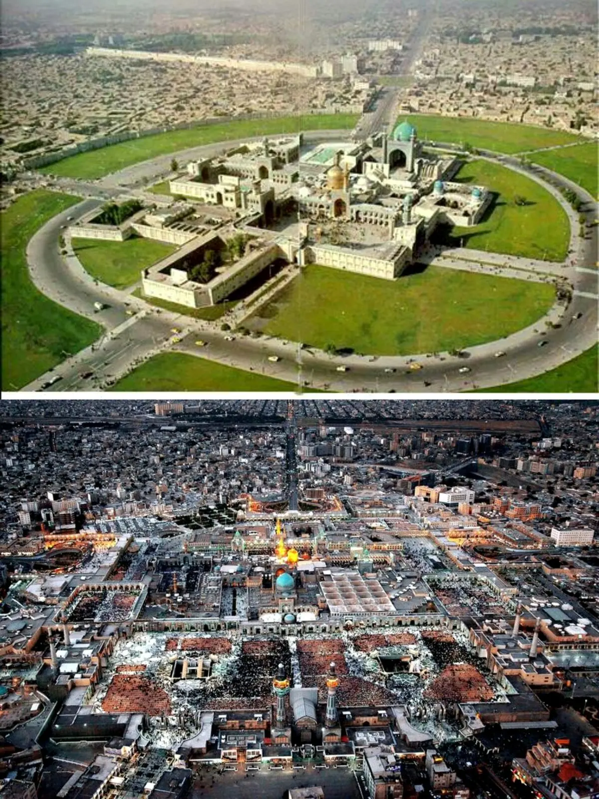 تصویری دیدنی از حرم امام رضا در طول ۴۰سال/ عکس