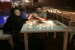 عكس رمانتيك بهاره رهنما و همسرش