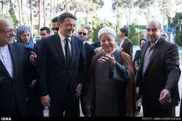 عکسی از نخست وزیر ایتالیا در کنار هاشمی رفسنجانی