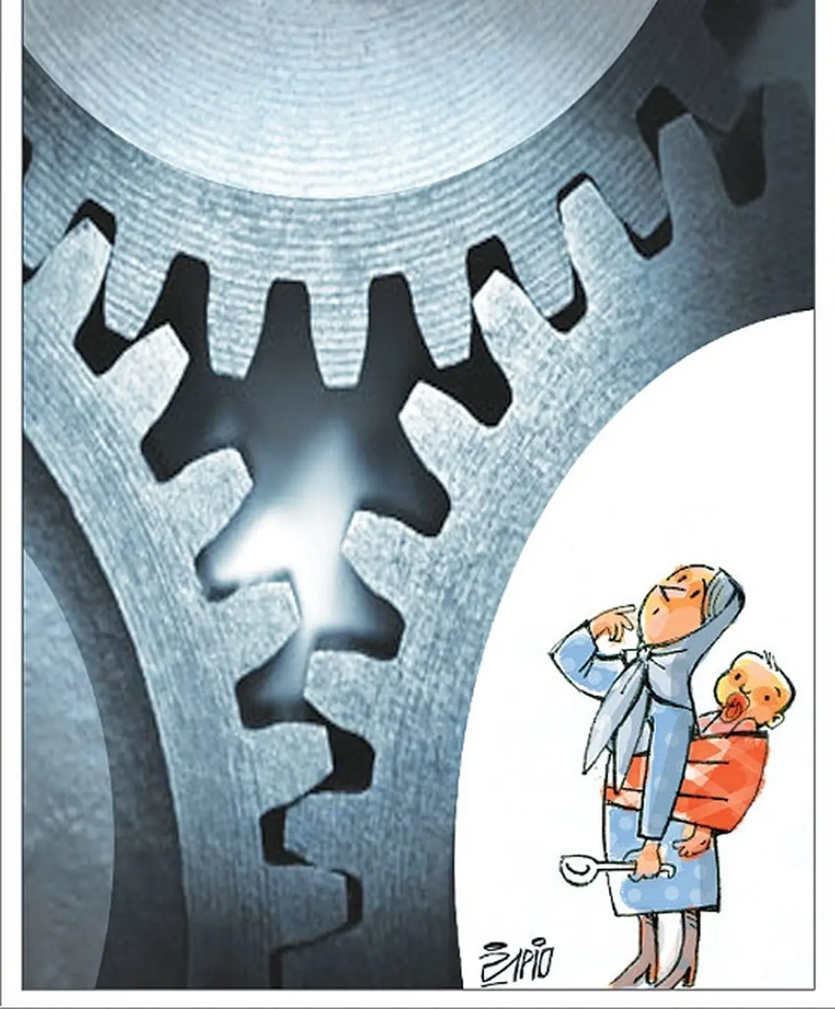 کاریکاتور/ زنان خانه‌دار در چرخه اقتصاد!