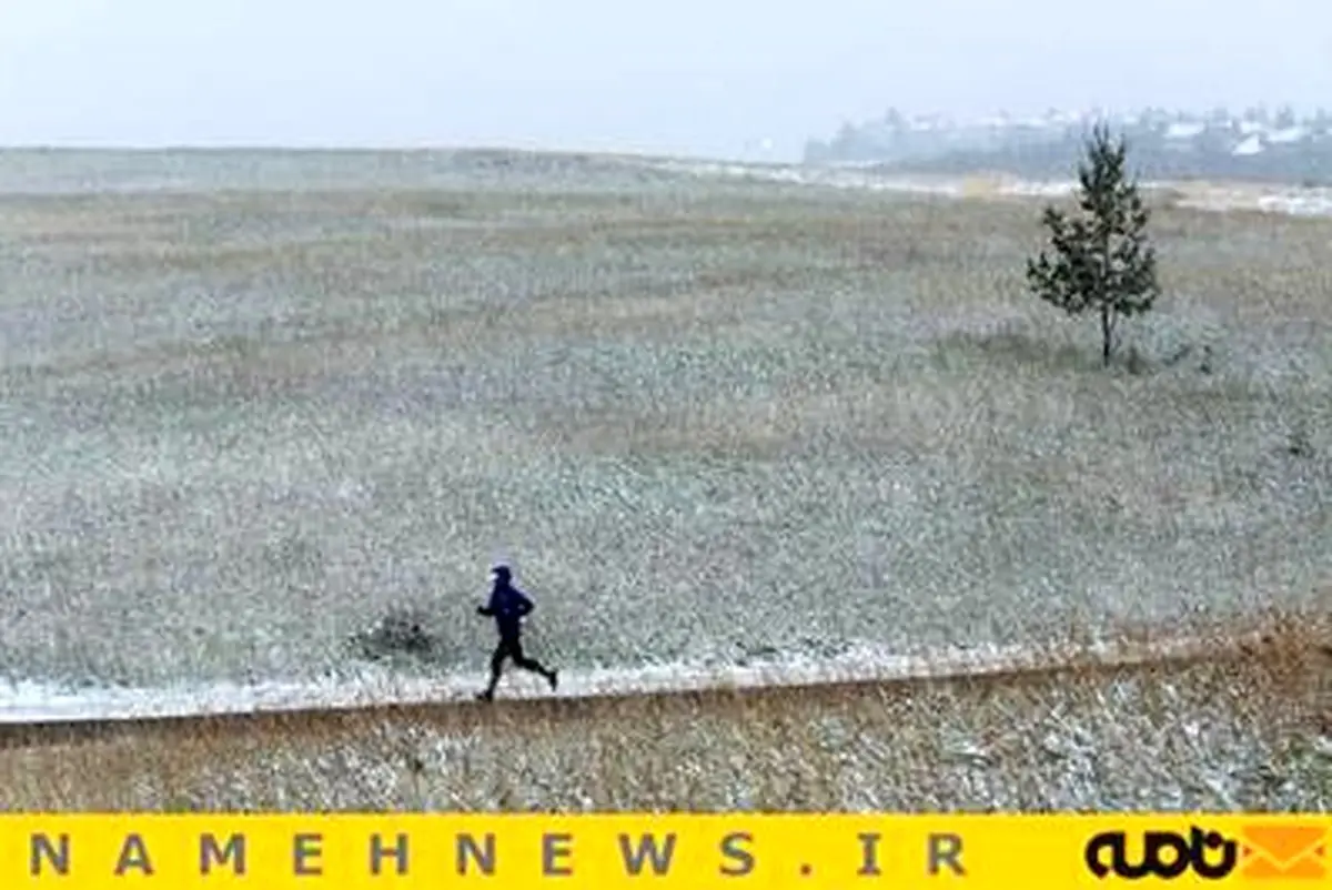 تصاویری بارش برف زمستانی در تابستان