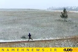 تصاویری بارش برف زمستانی در تابستان