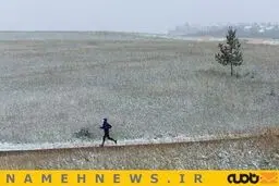 تصاویری بارش برف زمستانی در تابستان