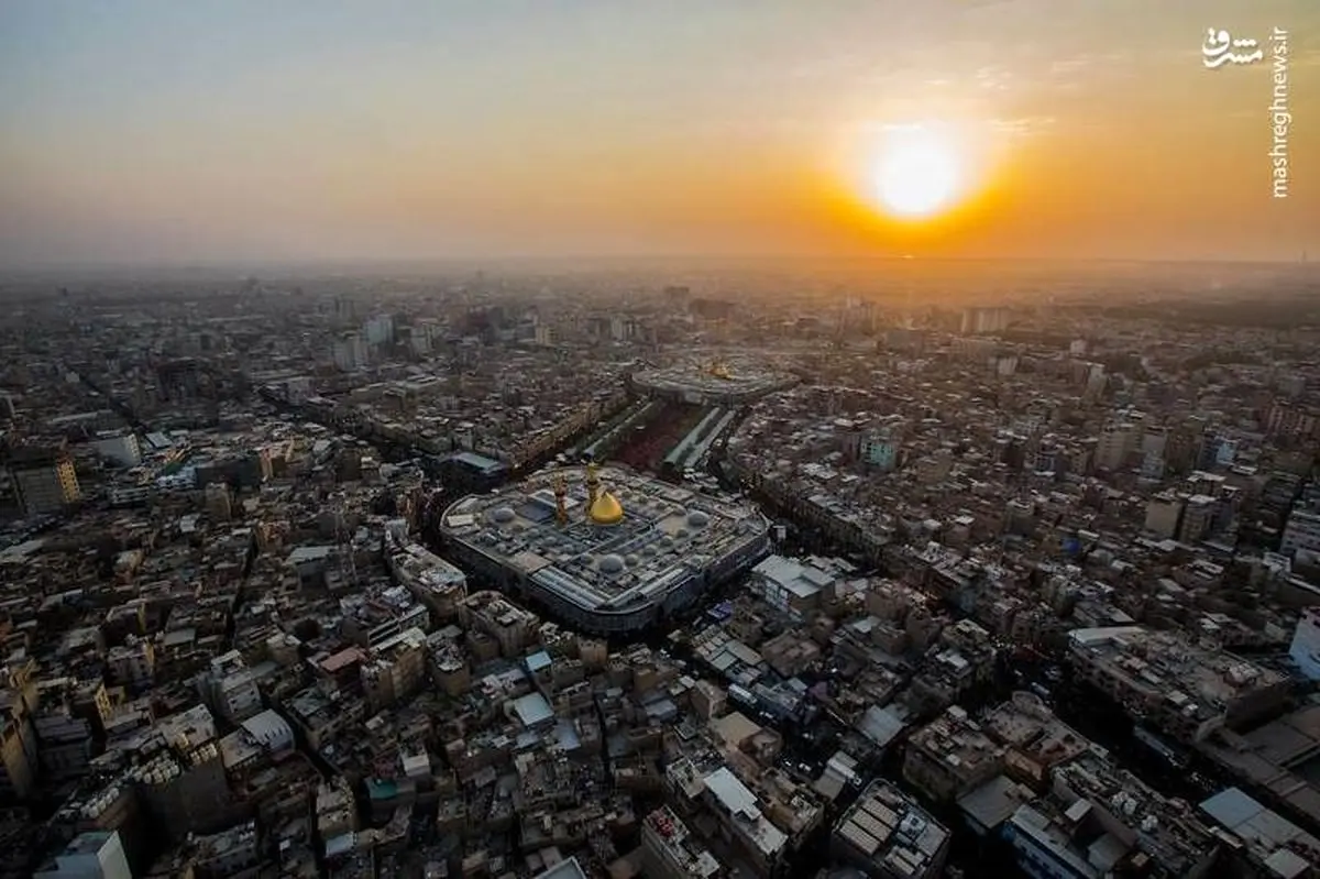 تصاویر هوایی از کربلا در صبح روز عاشورا