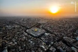 تصاویر هوایی از کربلا در صبح روز عاشورا
