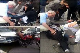 مداوای مصدوم حادثه ی رانندگی محور تبریز-اهر توسط توریست های هلندی + عکس