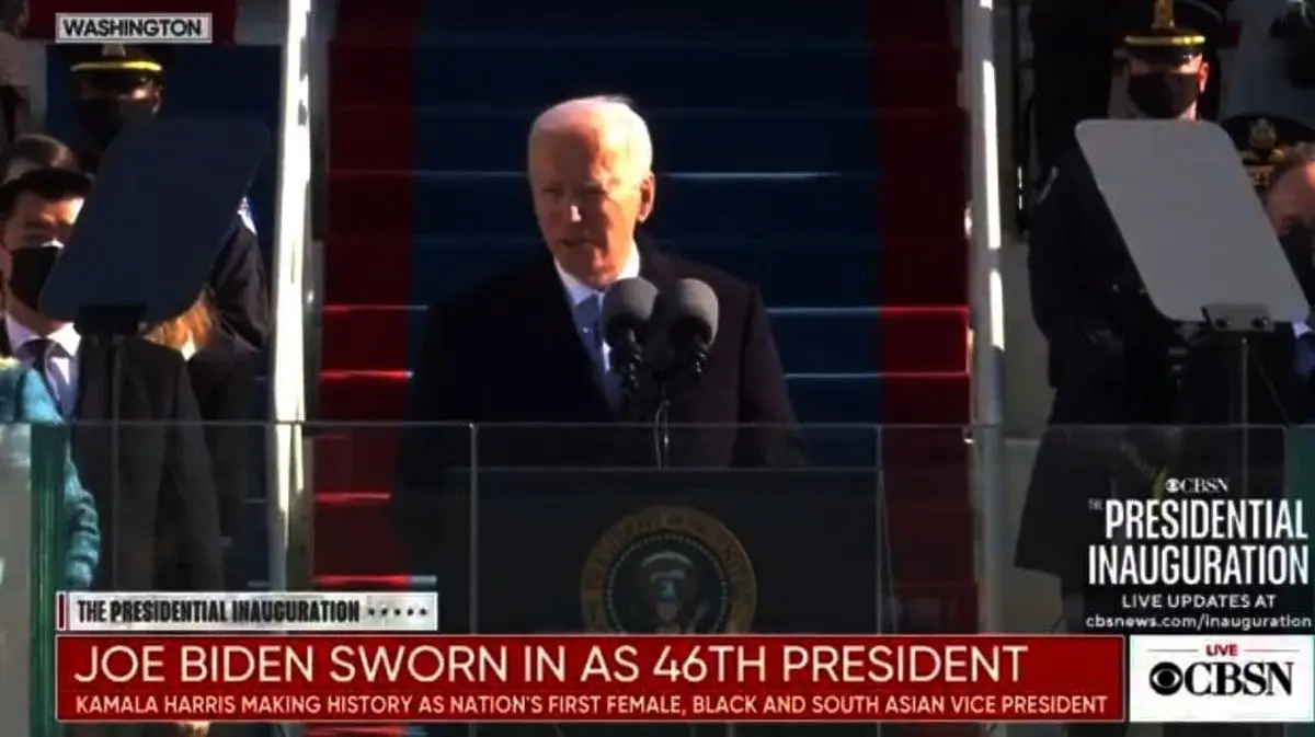 بایدن سوگند یاد کرد/ بایدن: قول می‌دهم رئیس جمهوری برای همه آمریکا باشم/ خداحافظی آمریکا با ترامپ/ تهدید به بمب‌گذاری در ساختمان دیوان عالی آمریکا