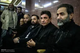 قلعه نوعی و فردوسی پور در مراسم ترحیم ارجمند/ عکس