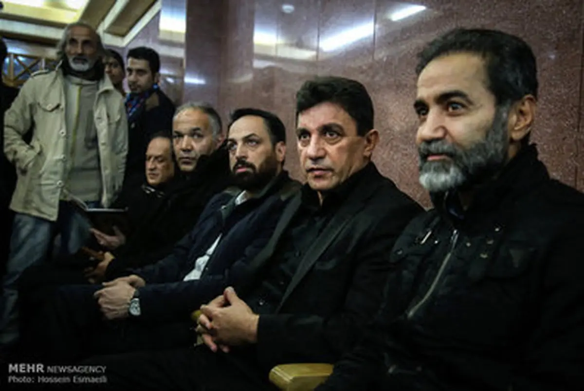 قلعه نوعی و فردوسی پور در مراسم ترحیم ارجمند/ عکس