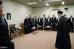 دیدار رییس جمهوری و اعضای هیات دولت با رهبر معظم انقلاب/تصاویر