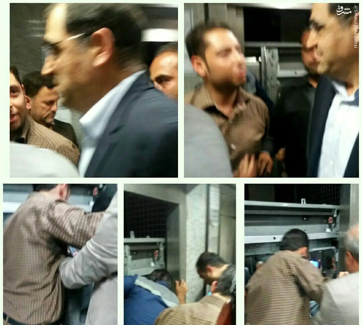 وقتی هاشمی در آسانسور گیر می‌کند/ عکس