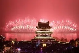 نمایی دیدنی از نورافشانی در چین/ تصاویر