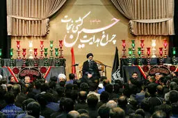 نامزد انتخابات ریاست جمهوری در مراسم عزاداری در مسجد اعظم زنجان/تصاویر