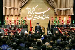 نامزد انتخابات ریاست جمهوری در مراسم عزاداری در مسجد اعظم زنجان/تصاویر