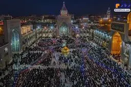 حرم امام رضا(ع) در شب میلاد +عکس