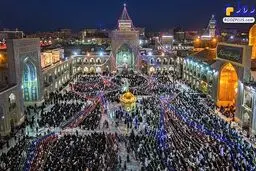 حرم امام رضا(ع) در شب میلاد +عکس
