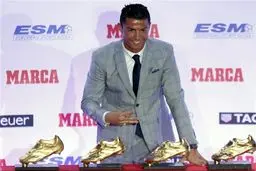 اظهارات رونالدو پس از گرفتن كفش طلا