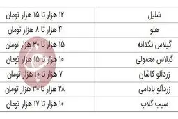 قیمت میوه‌های نوبرانه تابستان در بازار + جدول