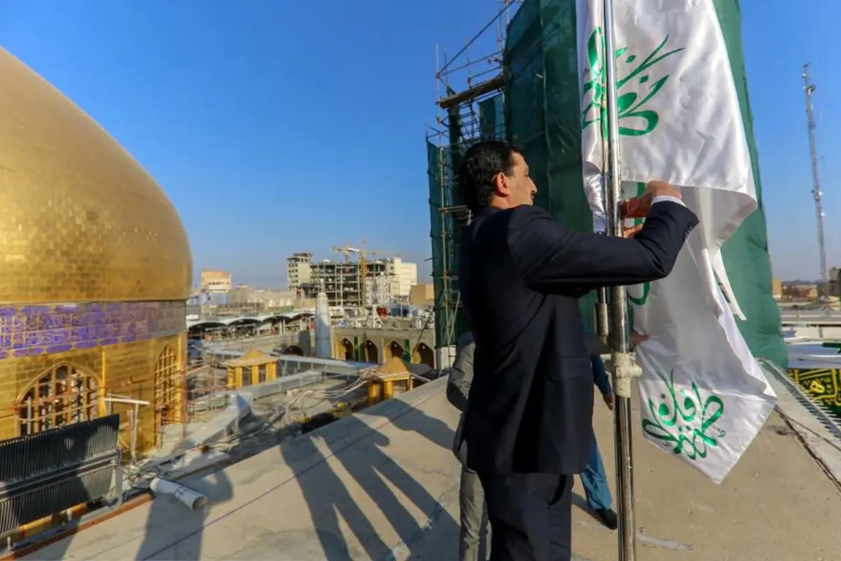 تصاوير: گل آرایی حرم علوی در آستانه ولادت حضرت فاطمه (س)