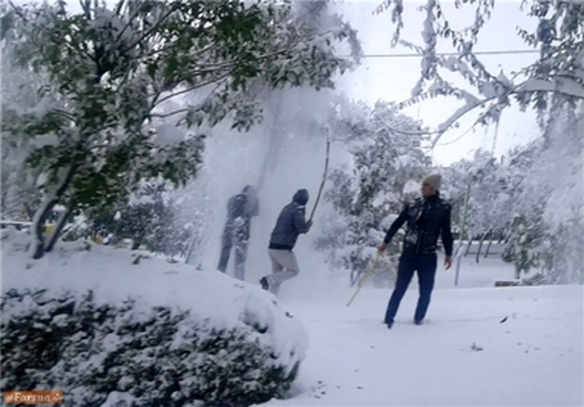 بارش برف سنگین در اردبیل/تصاویر