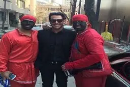 محمدرضا گلزار با حاجی فیروز/عکس