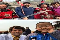 عکس یادگاری نقی و ارسطو با چینی‌ها