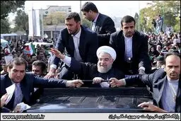 روایت تصویری از استقبال مردم استان مرکزی از روحانی