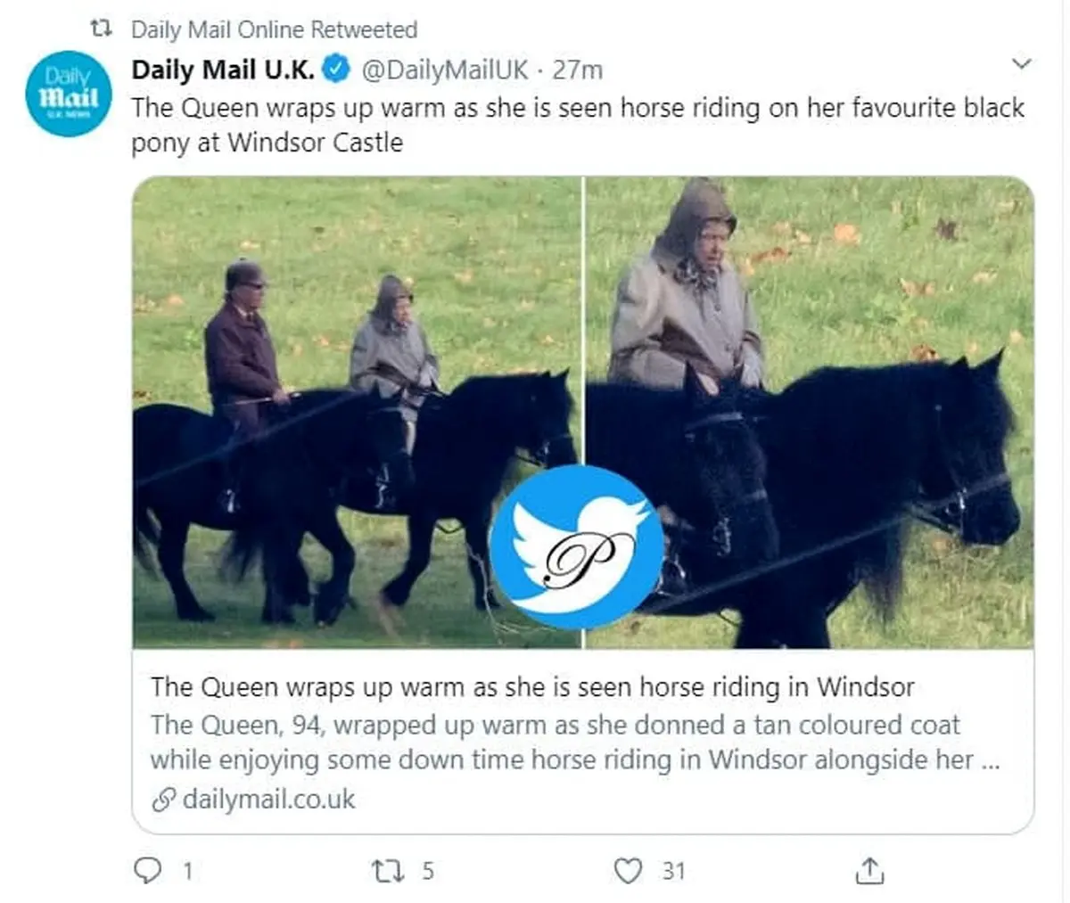 ملکه ۹۴ ساله انگلیس در حال اسب سواری در قلعه ویندسور+عکس