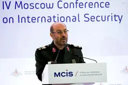 وزیر دفاع در کنفرانس امنیت بین الملل مسکو/ عکس