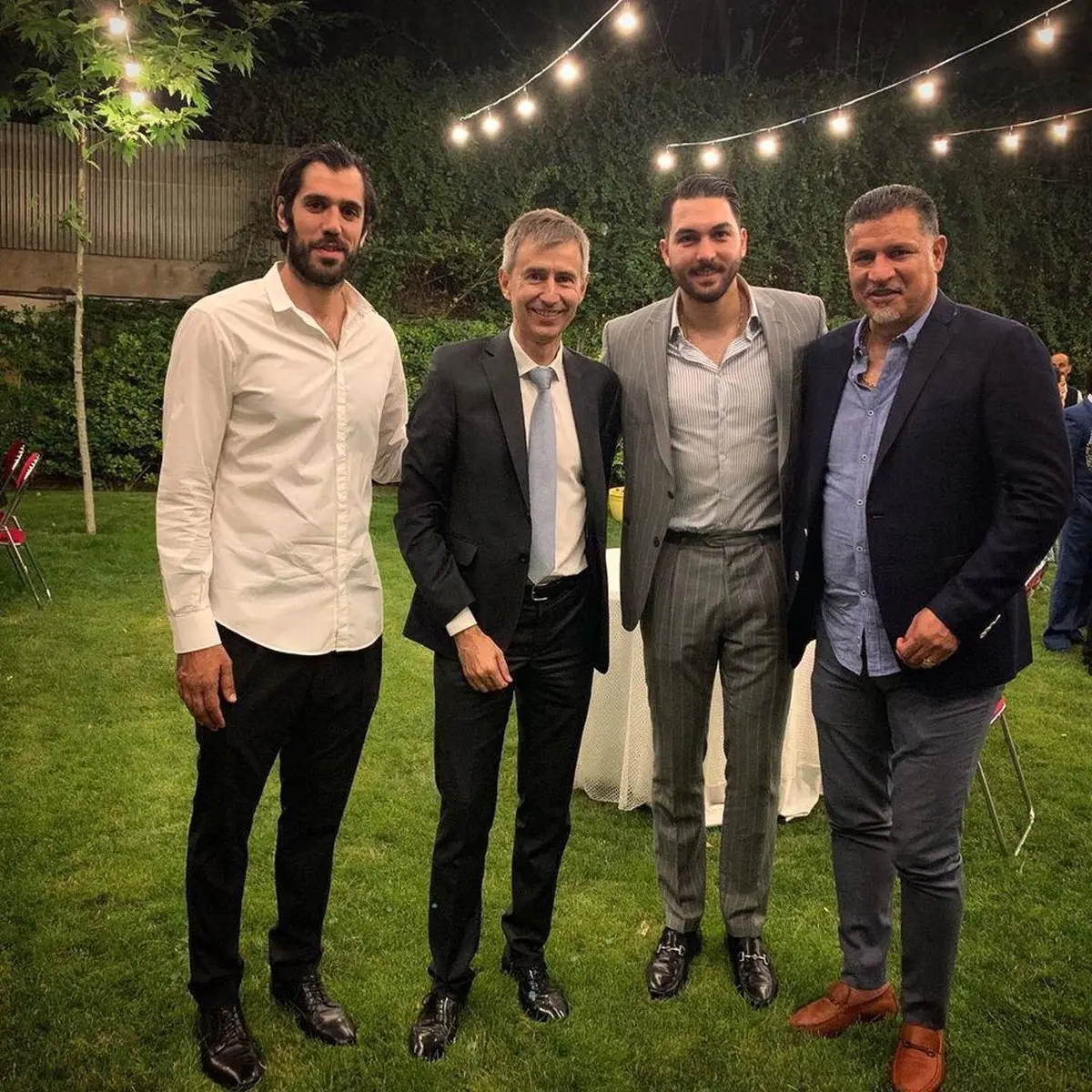 تصویری از علی دایی، علیرضا حقیقی و صمد نیکخواه بهرامی