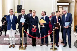 نشست خبری مشترک زیکفرید براک با علی لاریجانی/تصاویر