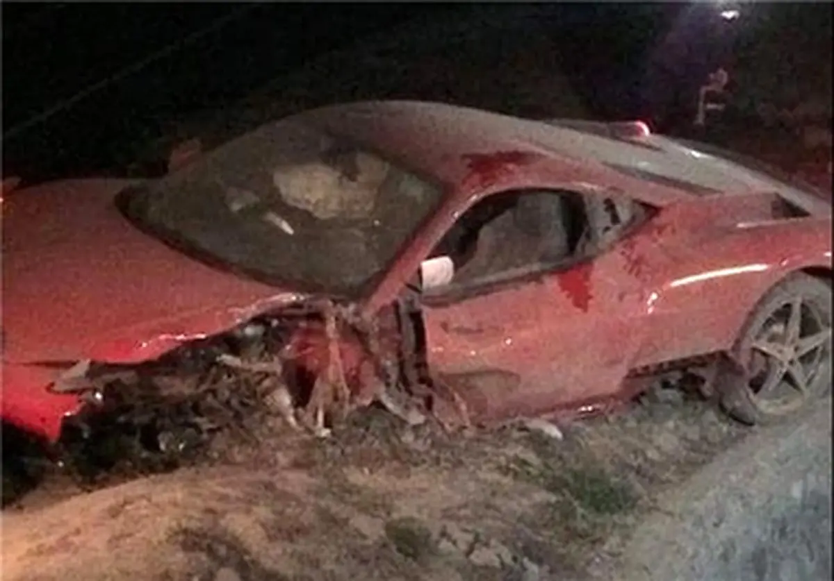 تصادف سنگین ویدال - فراری لوکسی که نابود شد/تصاویر